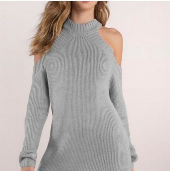 Tobi Dresses & Skirts - TOBI Mini Sweater Cutout Shoulder Dress size M